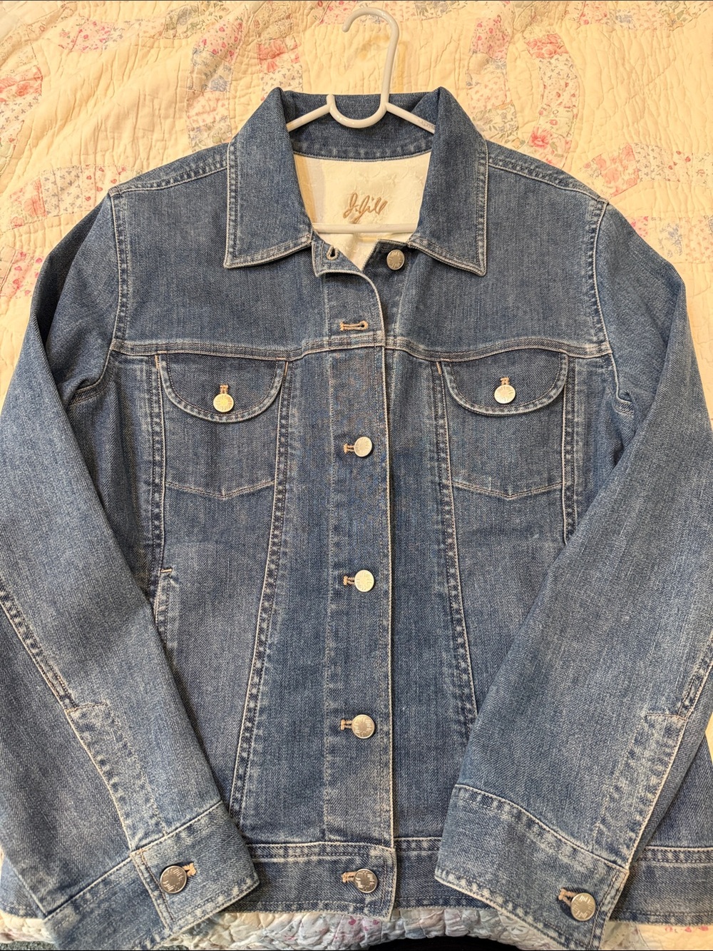 J. Jill Denim Denim Button Front Jean Jacket Size Large